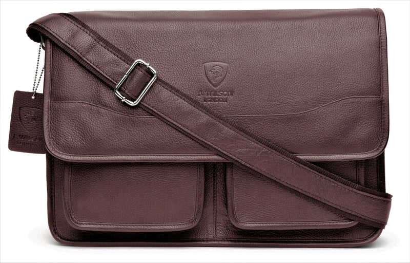 Leather Laptop Bag MB218 - J Wilson London