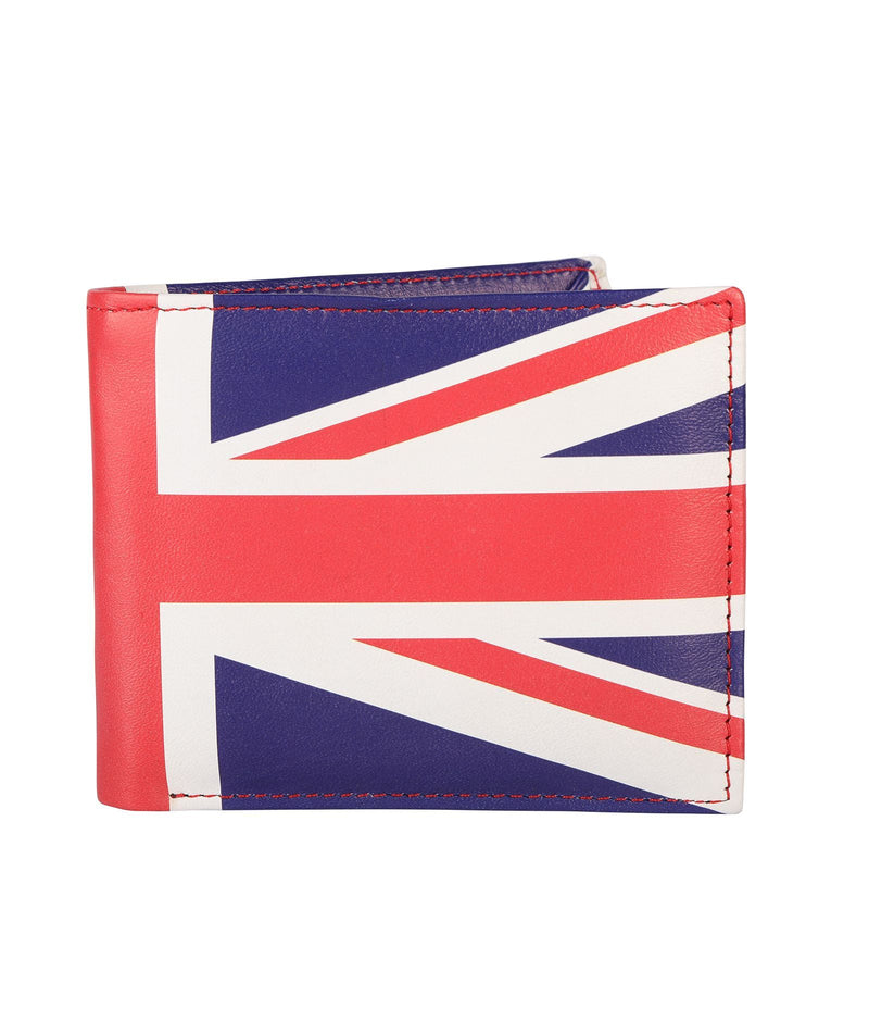 Mens Leather Wallet RFID Safe Union Jack UK Flag HJ77