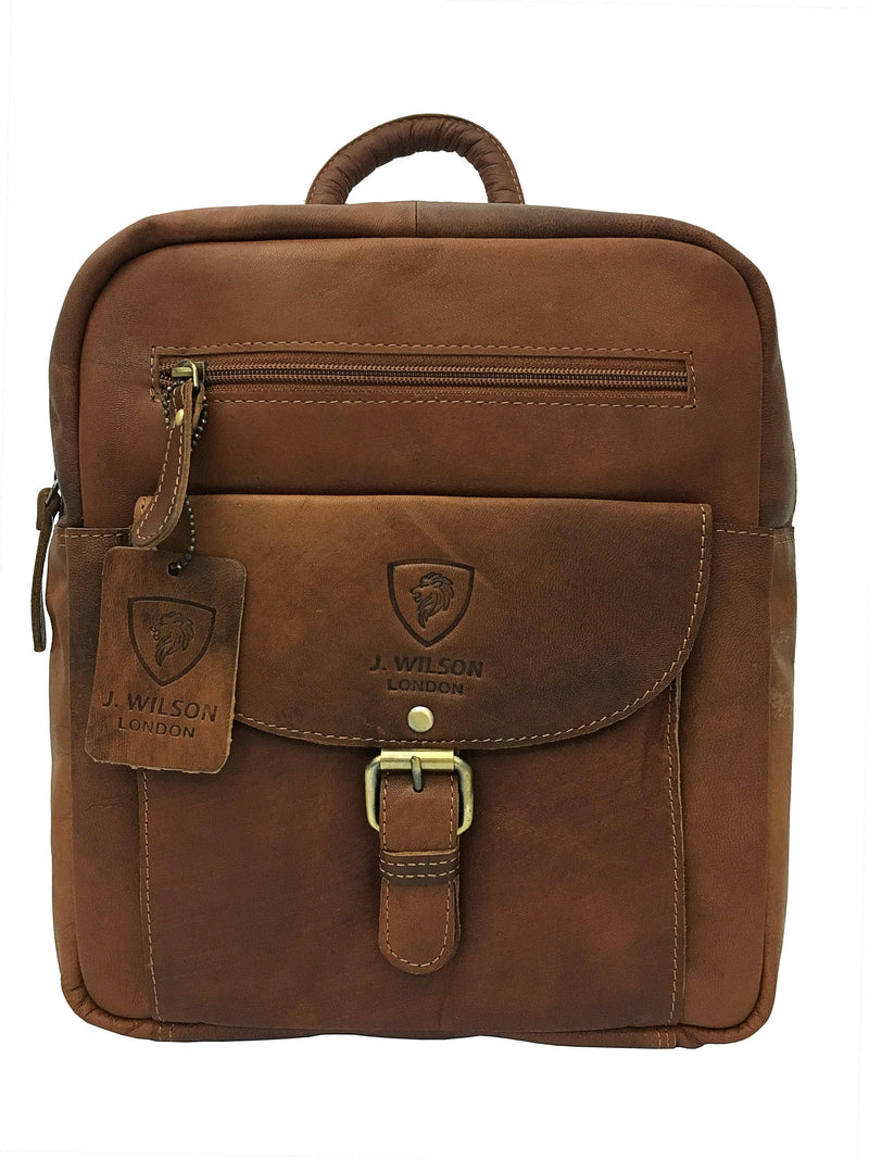Designer Leather Backpack MB526-Backpack-J WILSON London-Hunter Tan-J Wilson London