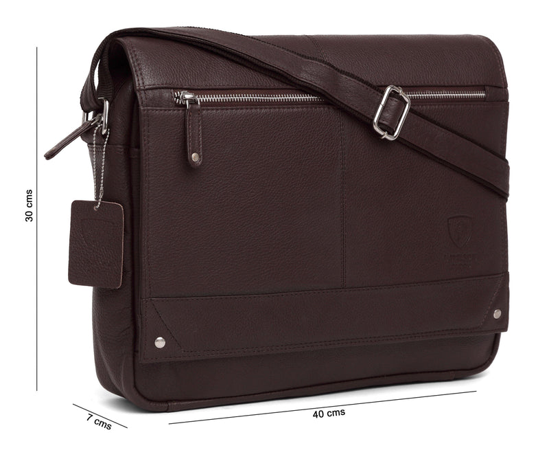 Leather Laptop Bag MB515-Laptop Bags-J WILSON London-J Wilson London