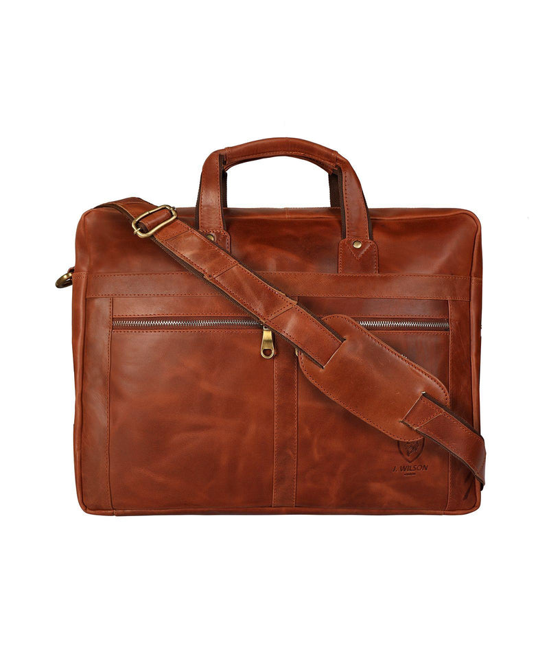Leather Laptop Bag MB309 - J Wilson London