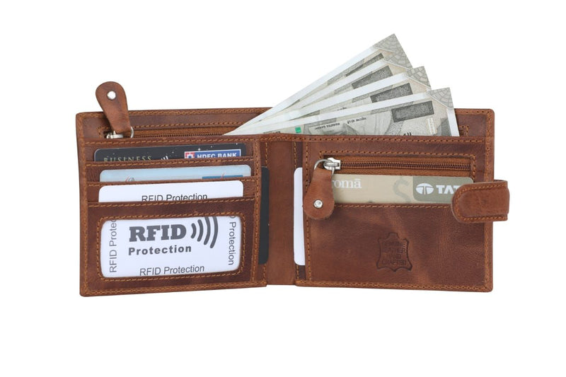 Mens Leather Wallet RFID SAFE BP50