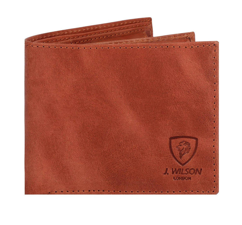 Mens Leather Wallet RFID Safe Crunched Leather 5383 - J Wilson London